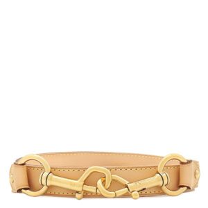 ルイヴィトン LOUIS VUITTON ショルダーストラップ ヌメ革 ストラップ 99.5cm ヌメ革 ナチュラル ゴールド金具 バッグ用ストラップ ショルダー 調節可能 【中古】中古美品