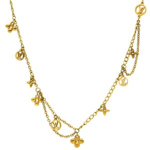 ルイヴィトン LOUIS VUITTON ネックレス コリエ ブルーミング GP ゴールド モノグラムフラワー LVサークル M64855 OB0169 【箱】 【中古】中古品