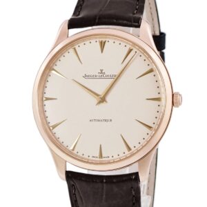 ジャガールクルト JAEGER LECOULTRE マスター ウルトラスリム 41 Q1332511 170.2.37 K18PG無垢 ピンクゴールド 超薄型 メンズ 腕時計自動巻き ベージュ 【中古】中古美品