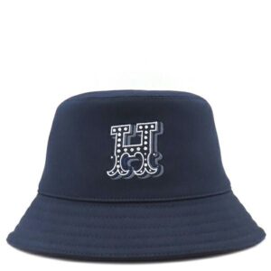 エルメス HERMES ハット ハーパー Hエレクトリック コットン アンクル #57 紺 バケハ Hロゴ 刺 【箱】 【中古】