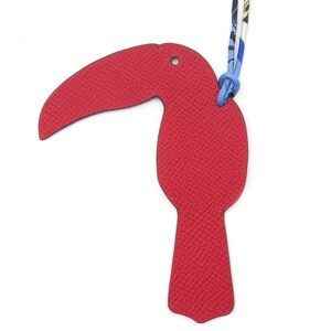 エルメス HERMES バッグチャーム プティアッシュ オオハシ ヴォーエプソン トリヨンクレマンス レッド×ピンク 赤 ピンク チャーム petit H 【中古】
