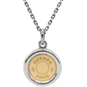 エルメス HERMES ネックレス セリエ ペンダント シルバー×イエローゴールド SV925 AG925 18K YG 【ケース】 【中古】