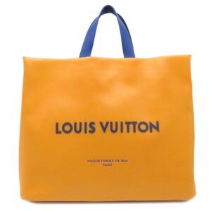 【★3％OFFクーポン】ルイヴィトン LOUIS VUITTON 2WAYバッグ ショッパー バッグ MM レザー サフラン シルバー金具 イエロー トート ショルダー M24457 RFID 【箱】 【中古】中古美品