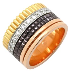 ブシュロン BOUCHERON リング 指輪 キャトル クラシック ダイヤモンド ラージ 4カラー #T49(JP9) 18K ブラウンPVD 9号 JRG00623 【中古】中古品