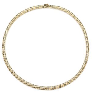 ヴァンクリーフアーペル Van Cleef & Arpels ネックレス K18 SV925 チョーカー ネックレス イエローゴールド×シルバー Au750 18K YG AG925 コンビ スネーク オメガ 【中古】中古美品