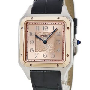 カルティエ Cartier サントス デュモン LM W2SA0025 K18PG×SS コンビ ギョウシェ アラビア 限定 メンズ 腕時計手巻き ピンク 【中古】