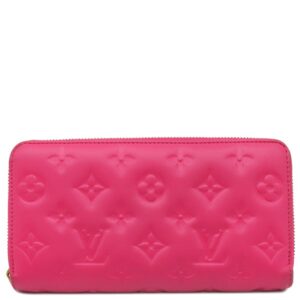 【★3％OFFクーポン】ルイヴィトン LOUIS VUITTON 長財布 ジッピーウォレット レザー ブーゲンビリア ゴールド金具 モノグラム エンボス ラウンドファスナー M82737 RFID 【箱】 【中古】中古美品