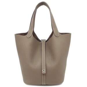 エルメス HERMES ハンドバッグ ピコタンロックMM トリヨンクレマンス エトゥープ シルバー金具 新品 未使用 グレージュ W刻印（2024年製） 【箱】 【中古】
