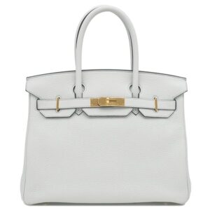 エルメス HERMES ハンドバッグ バーキン30 トリヨンクレマンス ブルーペール ゴールド金具 水色 U 【箱】 【中古】