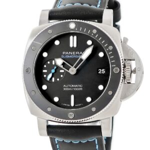 パネライ PANERAI サブマーシブル 42mm PAM01683 Y番 スモールセコンド ブラック 黒 デイト ダイバーズ メンズ 腕時計自動巻き ブラック 【中古】中古美品