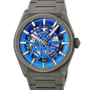 ゼニス ZENITH デファイ クラシック ナイトサーファー 97.9000.670/26.M9000 スケルトン チタン 限定 メンズ 腕時計自動巻き ブルー 【中古】中古美品