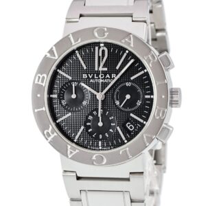 ブルガリ BVLGARI ブルガリブルガリ クロノグラフ BB38SSCH OH済 ブラック スモールセコンド デイト メンズ 腕時計自動巻き ブラック 【中古】中古美品