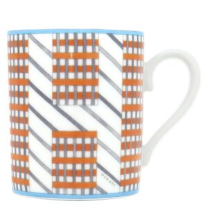 エルメス HERMES 食器 ヒドゥン H NO.1 磁器 ホワイトXオレンジXブルー 白 オレンジ ブルー 新品 未使用 ポーセリン P067031P 【箱】 【中古】
