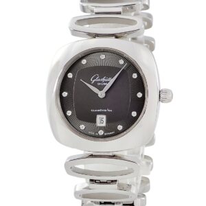 グラスヒュッテ オリジナル GLASHUTTE ORIGINAL パボニーナ 1-03-01-06-12-14 純正ダイヤ グレー デイト レディース 腕時計クオーツ グレー 【中古】中古美品