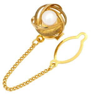 タサキ TASAKI タイピン パール 5.8mm タイタック パールホワイトXイエローゴールド 真珠 1粒 750AU 18K YG ピンブローチ 【中古】中古美品