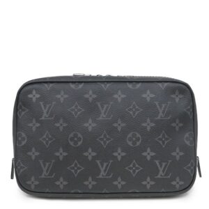 【★3％OFFクーポン】ルイヴィトン LOUIS VUITTON ポーチ トゥルース トワレPM モノグラムエクリプス モノグラムエクリプス シルバー金具 クラッチ セカンドバッグ M43384 CA3260 【中古】中古品