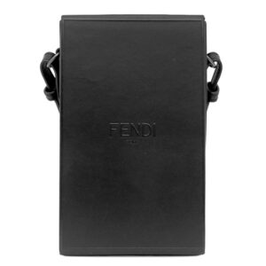 フェンディ FENDI ショルダーバッグ ボックス ショルダー レザー ブラック シルバー金具 黒 BOX型 縦型 7VA519 【中古】中古美品