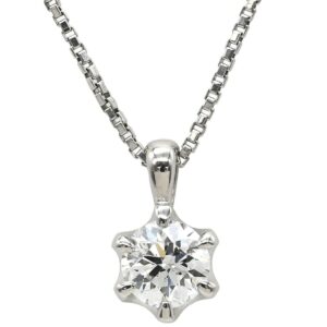 TASAKI TASAKI ネックレス 0.308ct ダイヤ ペンダント プラチナシルバー 1P 1石 1粒 Pt900 造幣局検定マーク ベネチアンチェーン 【中古】