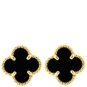 ヴァンクリーフアーペル Van Cleef & Arpels ピアス イエローゴールド×ブラック 黒 Au750 18K 18金 オニキス VCARA44900 【中古】