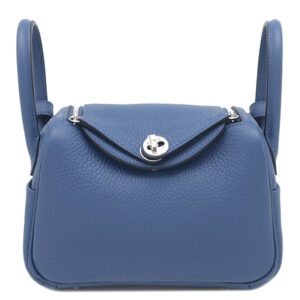 エルメス HERMES ショルダーバッグ リンディ 20 ミニ トリヨンクレマンス ブルータイ シルバー金具 青 2025年製 K 【箱】 【中古】未使用保管品