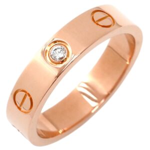 カルティエ Cartier リング 指輪 LOVE ミニラブリング 1Pダイヤ ピンクゴールド #49(JP9) スモールモデル LOVE Ring 750 18K PG 9号 B4050700 【中古】新品同様品
