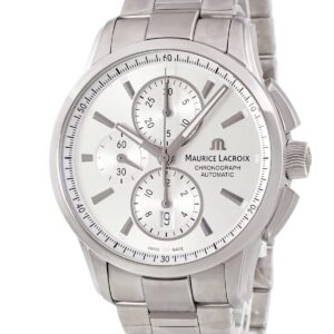 モーリスラクロア Maurice Lacroix ポントス クロノグラフ PT6388-SS002-130-1 未使用 スモールセコンド デイト メンズ 腕時計自動巻き シルバー 【中古】未使用保管品