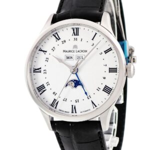 モーリスラクロア Maurice Lacroix マスターピース トラディション ムーンフェイズ MP6607-SS001-112-1 未使用 白 メンズ 腕時計自動巻き ホワイト 【中古】未使用保管品