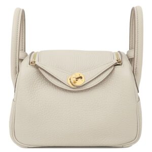 エルメス HERMES ショルダーバッグ リンディ ミニ 20 トリヨンクレマンス ベトン ゴールド金具 オフホワイト U 【保存袋】 【中古】未使用保管品