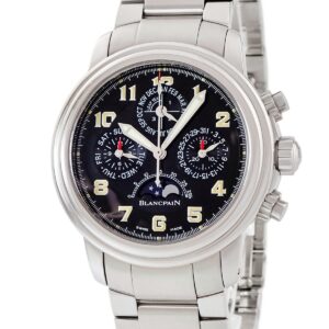 ブランパン BLANCPAIN レマン パーペチュアルカレンダー フライバック クロノグラフ 2585F-1127-71 ブラック メンズ 腕時計自動巻き ブラック 【中古】中古美品