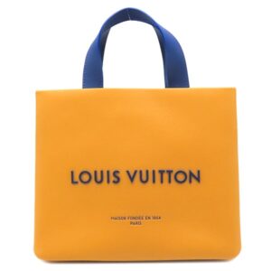ルイヴィトン LOUIS VUITTON 2WAYバッグ ショッパー トート MINI レザー サフラン シルバー金具 トート ショルダー M28310 【保存袋】 【中古】新品同様品