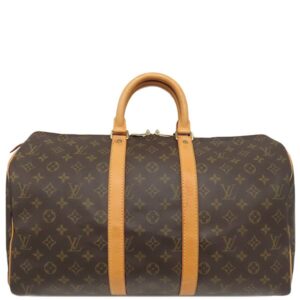 ルイヴィトン LOUIS VUITTON ボストンバッグ キーポル 45 モノグラムキャンバス モノグラム ゴールド金具 茶 鍵・パドロックエ欠品 イニシャル入り M41428 TH0015 【中古】
