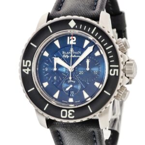 ブランパン BLANCPAIN フィフティ ファゾムス フライバック クロノグラフ 5085FB-1140-52B ブルー ダイバーズ メンズ 腕時計自動巻き ブルー 【中古】