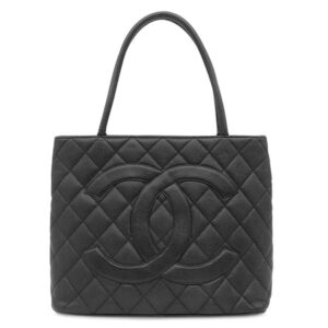 シャネル CHANEL トートバッグ 復刻トート キャビアスキン ブラック ゴールド金具 黒 ココマーク ショルダーバッグ 肩掛け A01804 62***** 【中古】中古品
