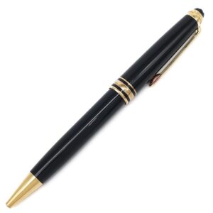 モンブラン Montblanc ボールペン マイスターシュテュック クラシック 75周年 エディション1924 GP プレシャスレジン ブラック×ゴールド 1Pダイヤ 筆記確認済み 黒インク 【中古】