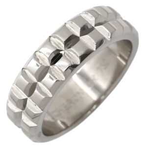 ブシュロン BOUCHERON リング 指輪 キャトル クル ド パリ ホワイトゴールド Au750 18K 18金 2ロウ 2連 ポワント ド ディアマン 8.5号 【中古】中古美品