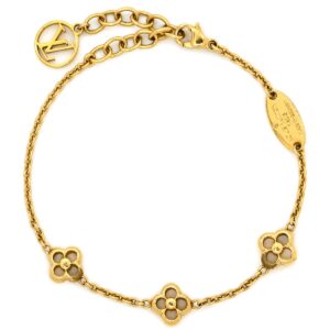 【★3%OFFクーポン】ルイヴィトン LOUIS VUITTON ブレスレット ブラスレ フラワーフル GP ゴールド LVサークル モノグラム・フラワー M68127 LB0158 【箱】 【中古】中古品
