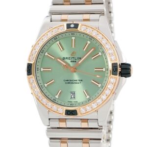 ブライトリング BREITLING スーパークロノマット オートマチック 38 U17356 U17356531L1U1 K18RG×SS 純正ダイヤ メンズ 腕時計自動巻き グリーン 【中古】中古美品