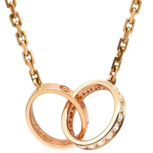カルティエ Cartier ネックレス Love ネックレス セミパヴェ ピンクゴールド Cartier 18金 750PG PG ベビーラブ ダイヤ 18粒 18P B7013900 【中古】中古美品