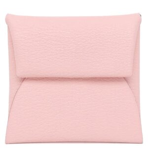 エルメス HERMES コインケース バスティア シェーブル ローズサクラ シルバー金具 小銭入れ D 【箱】 【中古】