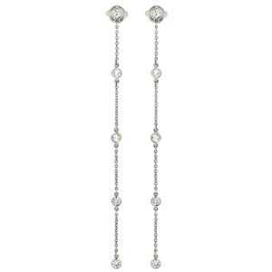 ティファニー Tiffany & Co ピアス バイザヤード ダイヤ ホワイトゴールド Au750 18K 18金 エルサ ペレッティ 5P 5粒 5石 ドロップ スイング 【中古】中古美品