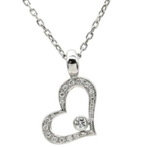 ピアジェ PIAGET ネックレス ライムライト ハートネックレス ダイヤ ホワイトゴールド 750 18K WG ハートモチーフ パヴェダイヤ 【中古】中古美品