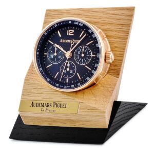 オーデマピゲ AUDEMARS PIGUET テーブルクロック CODE11.59 新品同様 置き時計 ネイビー 紺 バー アラビア ラウンド メンズ 置時計クオーツ ネイビー 【中古】新品同様品