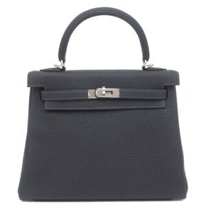 エルメス HERMES 2WAYバッグ ケリー25 内縫い トゴ キャバン シルバー金具 紺 2024年製 W 【箱】 【中古】新品同様品