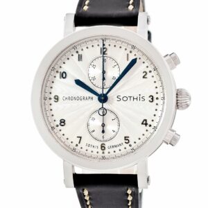 ソーティス Sothis ペガサス クロノグラフ 029002-S シルバー ギョーシェ 青針 アラビア 限定 メンズ 腕時計自動巻き シルバー 【中古】中古美品