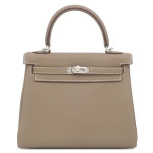 エルメス HERMES 2WAYバッグ ケリー25 内縫い トゴ エトゥープ シルバー金具 新品 未使用 グレージュ ハンドバッグ ショルダー B 【箱】 【中古】未使用保管品