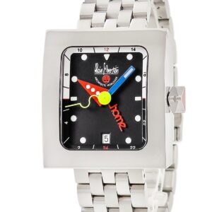 アランシルベスタイン ALAIN SILBERSTEIN ペイブ GMT VG11 ブラック 黒 デイト シースルーバック 角型 限定 メンズ 腕時計自動巻き ブラック 【中古】