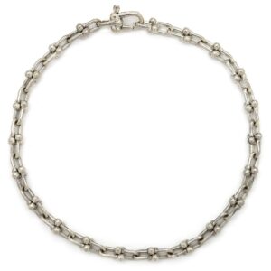 ティファニー Tiffany & Co ブレスレット ハードウェア マイクロ リンク ラージ シルバー925 シルバー AG925 60423393 【箱】 【中古】