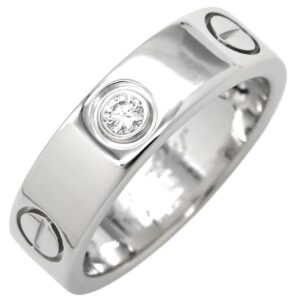 カルティエ Cartier リング 指輪 ラブリング ハーフダイヤ ホワイトゴールド #52(JP12) LOVE Ring 750WG 3P ダイヤモンド 12号 B4032500 【箱】 【中古】