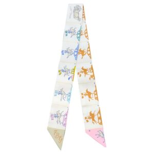 エルメス HERMES スカーフ ツイリー シルク グリペール×ヴェール×ジョーヌ 【CHEVAL DE COEUR BANDANA/シュヴァル ドゥ クール バンダナ】 【箱】 【中古】