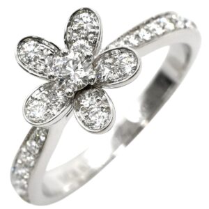 ヴァンクリーフアーペル Van Cleef & Arpels リング 指輪 ソクラテス 1フラワー ホワイトゴールド #52(JP12) パヴェダイヤ 12号 VCARD23700 【中古】